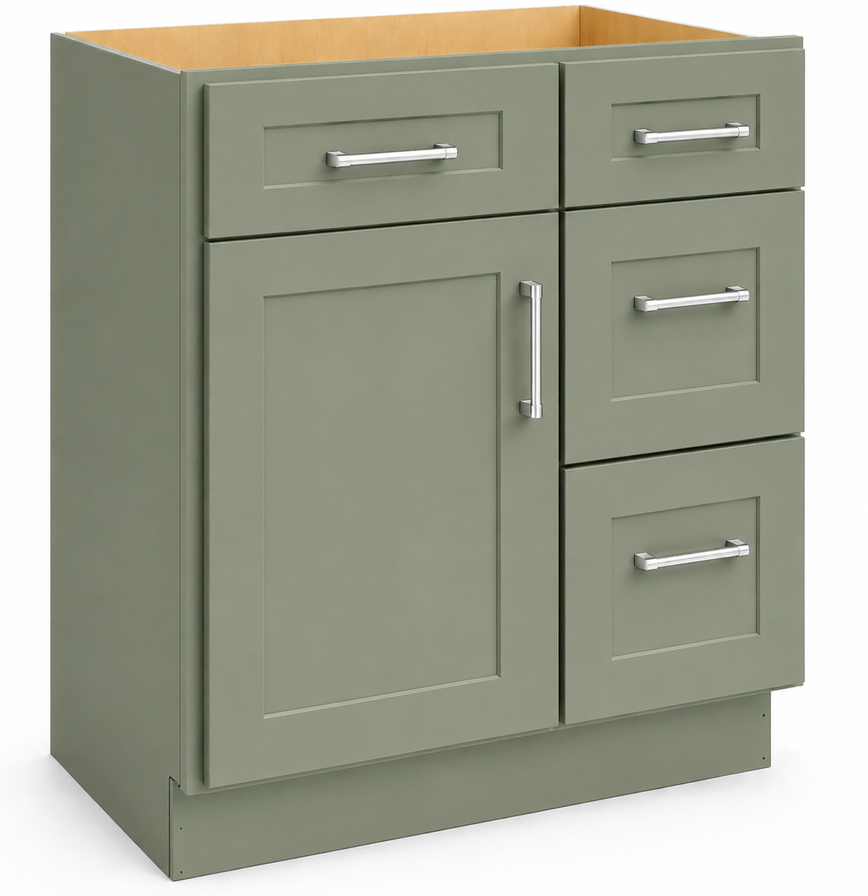 V3621DR Vanity Door/Drawer Base Cabinet | 36" Wide x 34-1/2" High x 21" Deep | Right-Hand Drawers | Launch Cabinet Collection