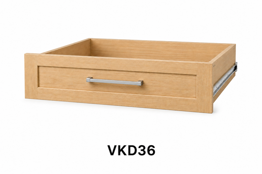 VKD36 Vanity Knee Drawer | 36" Wide x 7" High x 21" Deep | Launch Cabinet Collection