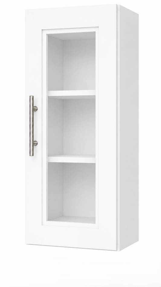 W1530GD Wall Glass Door Cabinet | 15" Wide x 30" High | Launch Cabinet Collection