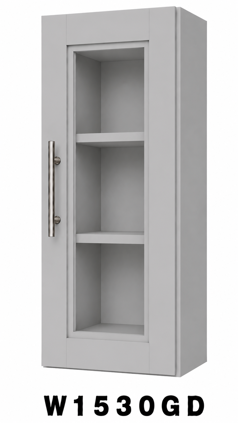 W1530GD Launch Collection Shaker Wall Glass Door Cabinet | 15"W x 30"H x 12"D