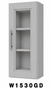 W1530GD Launch Collection Shaker Wall Glass Door Cabinet | 15"W x 30"H x 12"D