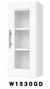 W1530GD Launch Collection Shaker Wall Glass Door Cabinet | 15"W x 30"H x 12"D