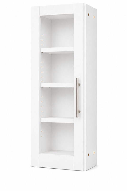 W1542GD Wall Glass Door Cabinet | 15" Wide x 42" High | Launch Cabinet Collection