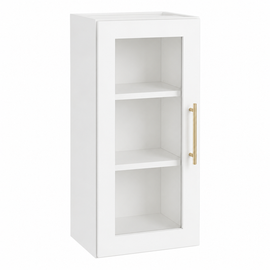W1836GD Wall Glass Door Cabinet | 18" Wide x 36" High | Launch Cabinet Collection