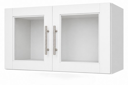 W2412GD Wall Glass Door Cabinet | 24" Wide x 12" High | Launch Cabinet Collection