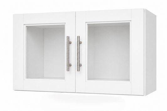W2712GD Wall Glass Door Cabinet | 27" Wide x 12" High | Launch Cabinet Collection