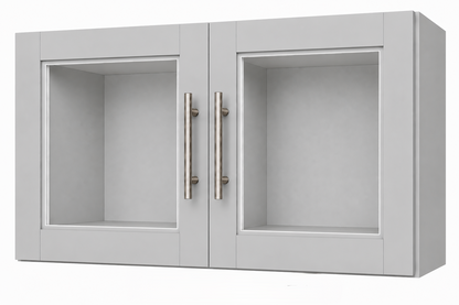 W3012GD Wall Glass Door Cabinet | 30" Wide x 12" High | Launch Cabinet Collection