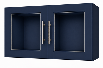 W3012GD Wall Glass Door Cabinet | 30" Wide x 12" High | Launch Cabinet Collection