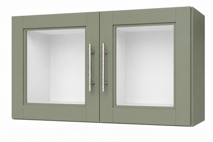 W3012GD Wall Glass Door Cabinet | 30" Wide x 12" High | Launch Cabinet Collection