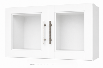 W3012GD Wall Glass Door Cabinet | 30" Wide x 12" High | Launch Cabinet Collection