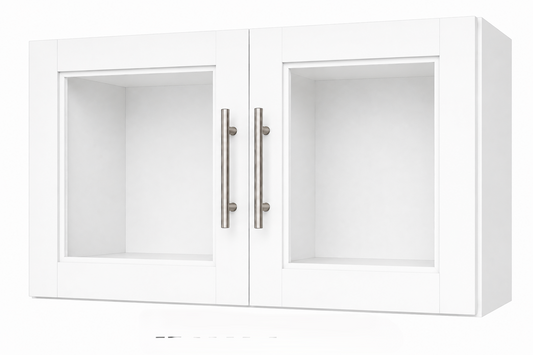 W3012GD Wall Glass Door Cabinet | 30" Wide x 12" High | Launch Cabinet Collection