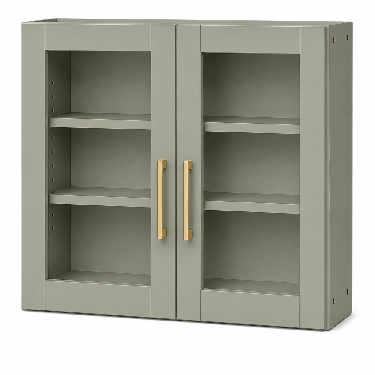 W3030GD Wall Glass Door Cabinet | 30" Wide x 30" High x 12" Deep | 2 Door | 2 Shelf | Launch Cabinet Collection