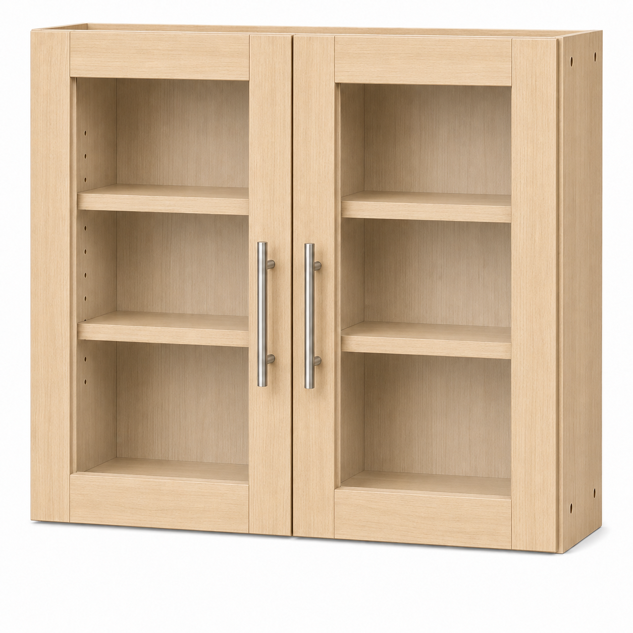 W3030GD Wall Glass Door Cabinet | 30" Wide x 30" High x 12" Deep | 2 Door | 2 Shelf | Launch Cabinet Collection
