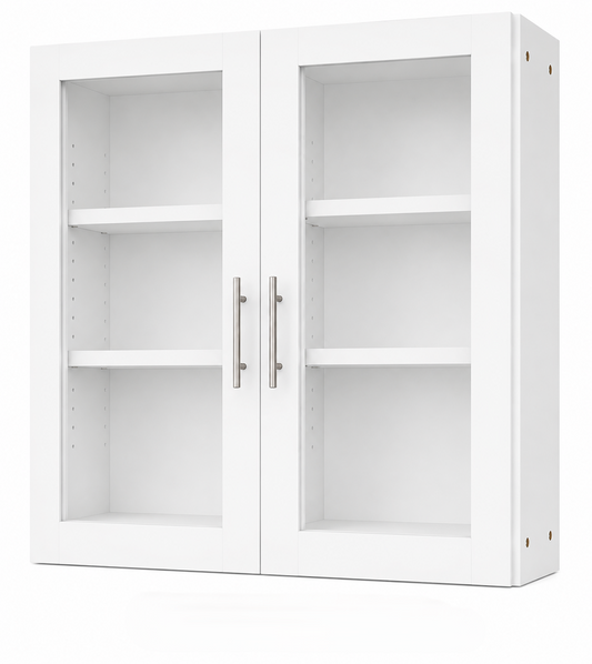 W3042GD Glass Door Wall Cabinet | 30" Wide x 42" High x 12" Deep | 2 Door | 2 Shelf | Launch Cabinet Collection