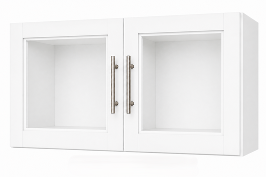 W3312GD Glass Door Wall Cabinet | 33" Wide x 12" High x 12" Deep | 2 Door | Launch Cabinet Collection