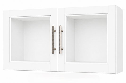 W3612GD Glass Door Wall Cabinet | 36" Wide x 12" High x 12" Deep | 2 Door | Launch Cabinet Collection